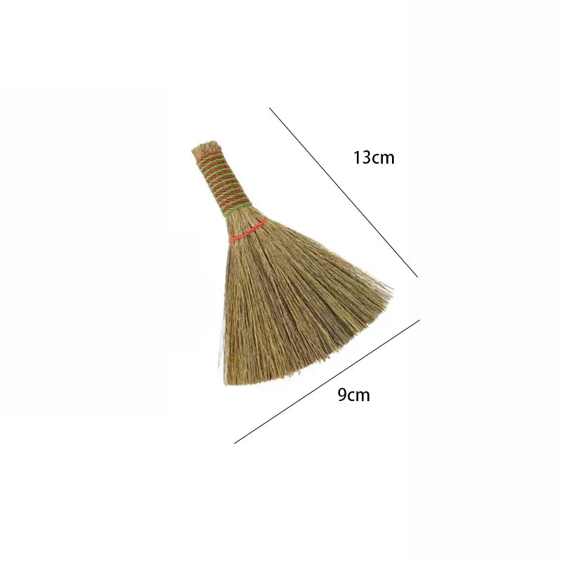 Handwoven Natural Straw Broom Eco Friendly Vintage Style Soft Bristles Cleaning Tool for Hardwood Floors Delicate Surfaces Home