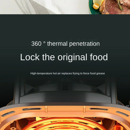 Friteuse à air chaud et four combinés 220 V AUX : multifonctionnels, entièrement automatiques, sans huile, faciles à nettoyer BD