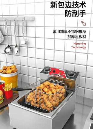 220V Fryer Electric Cookware for Kitchen Deep French Fries Commercial Fryers Frying Oil Cooker Timer Arfrai 10L Ar AF