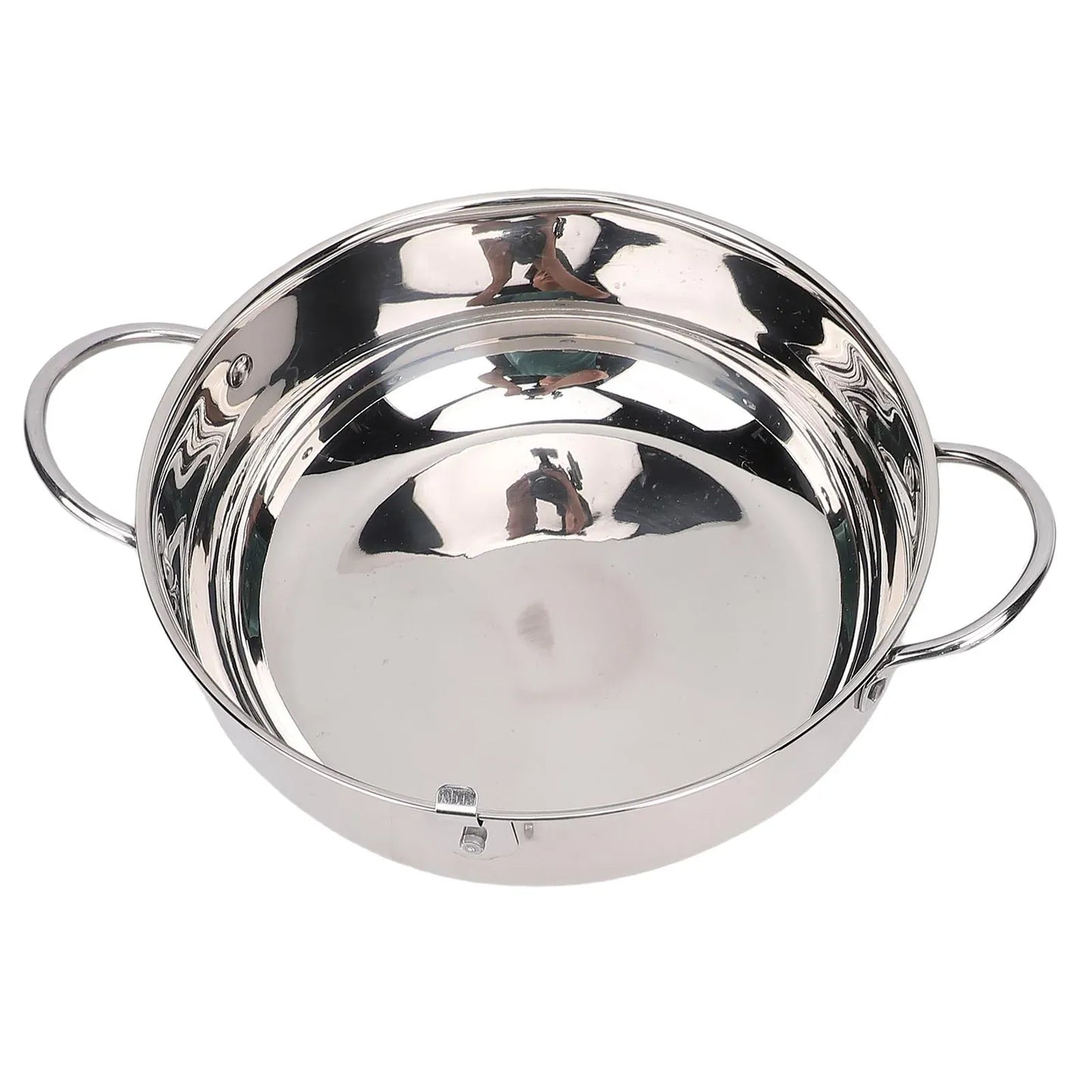 3.2L Double Ear Frying Pot 201 Stainless Steel  Fryer Pot with Oil Drip Drainer Rack Thermometer for Tempura  Fryer Pot