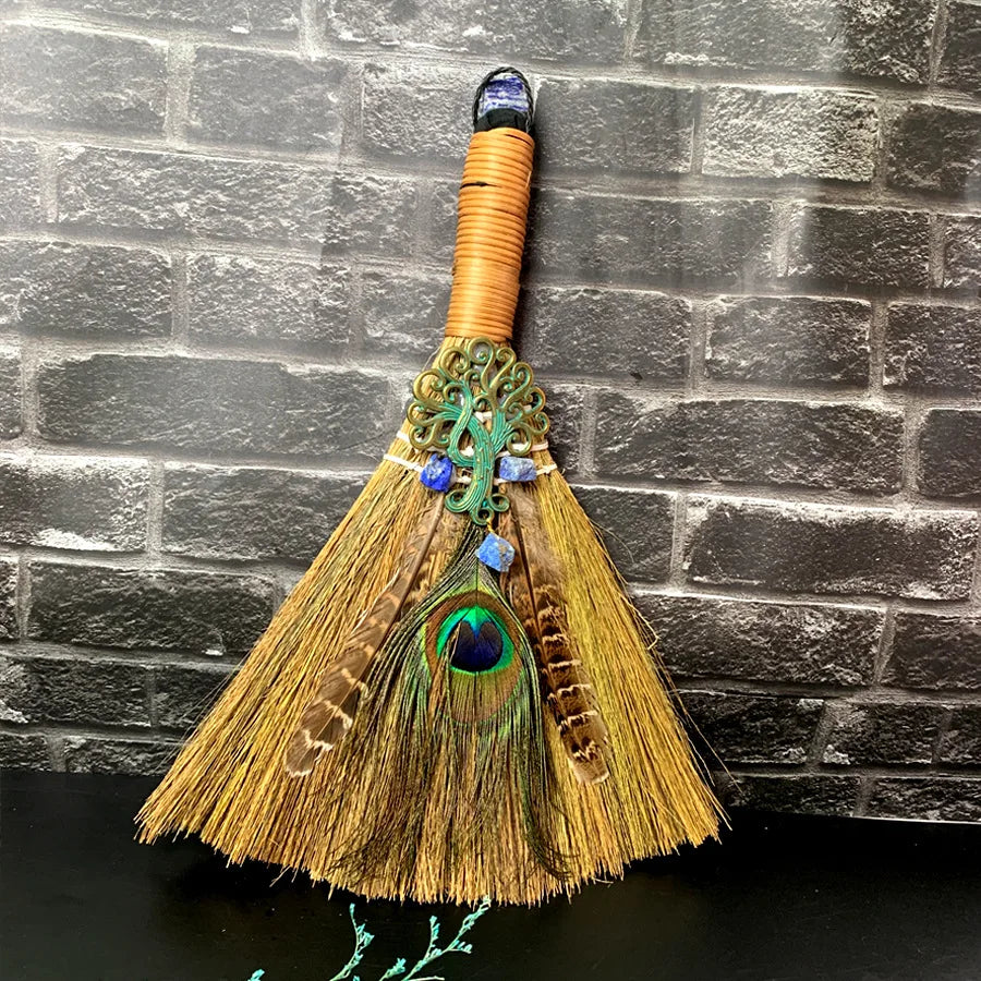 Mystical Witch Broom – Spiritual Cleansing &amp; Altar Decoration