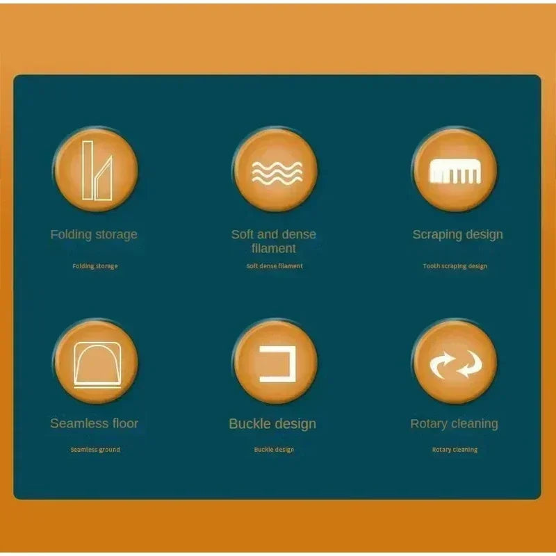 Foldable broom dustpan set Household broom broom trash shovel Extra thick broom dustpan set