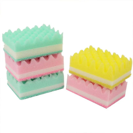Éponge de nettoyage pour la cuisine, colorée et élégante, Lot de 5 - E-menage