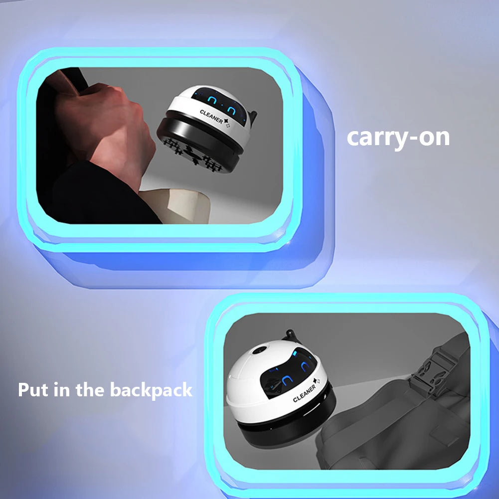 Handheld Mini Vacuum Cleaner Desk Table Dust Vacuum USB Charging Desktop Cleaner With Clean Brush For Home Office Table Sweeper