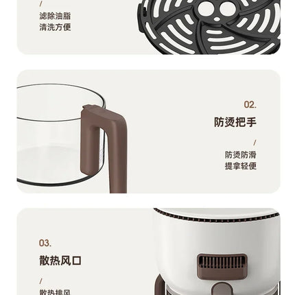 Améliorez votre expérience culinaire avec la friteuse à air chaud 220 V : intelligente, multifonctionnelle et pratique.