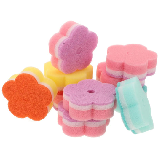 10 Pcs Premium Sponge Cloths Kitchen Durable Non Toxic Cleaning Scrubber Dishwashing Pad Scouring Cloth Washable Reusable Soft