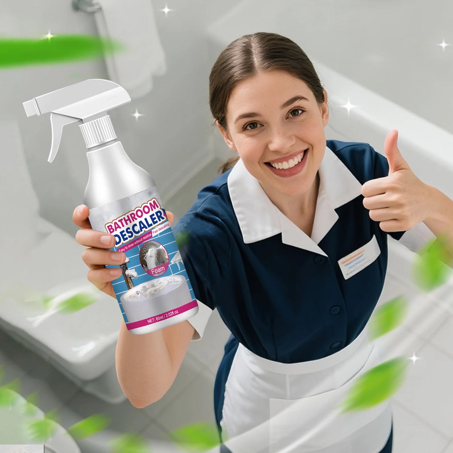 5-1pcs Bathroom Descaler Foam Cleaner Powerful Stubborn Stains Cleaner Bathtub Toilet Glass Washbasin Descaling Cleaning Spray