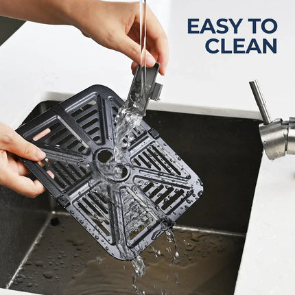 Friteuse à air chaud 5 L, four électrique sans huile avec commandes tactiles, panier antiadhésif et hublot, format familial