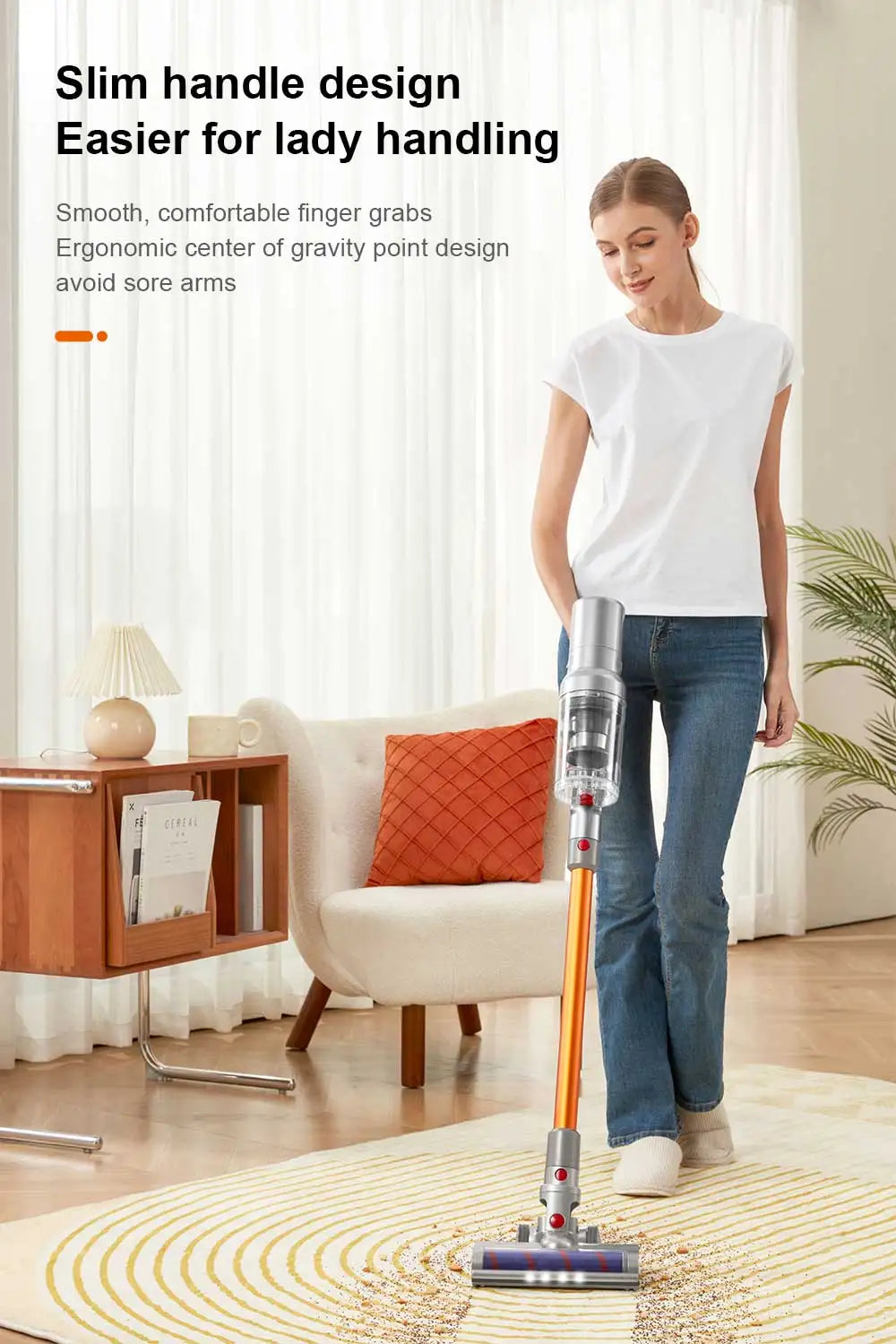 Cordless Handheld Stick Vacuum Cleaner Liectroux i10, Smart Dust Sensing,27KPa,Touch Screen,Suit for Carpet,Floor,Car & Pet Hair