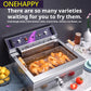Commercial Electric Fryer - Single Cylinder Large Capacity Fryer for French Fries and Dough Sticks