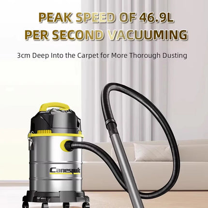 Aspirateur industriel eau et poussière 3300 W, 3 en 1, aspiration puissante, idéal pour la maison, le garage ou l'atelier.