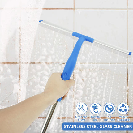 Brosse à vitres 3 en 1 avec manche de 135 cm de long