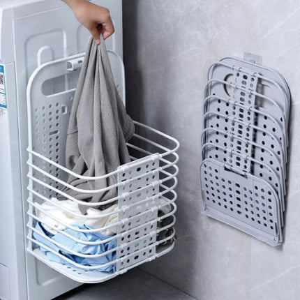 Panier à linge pliable, panier de rangement mural pour linge sale - E-menage