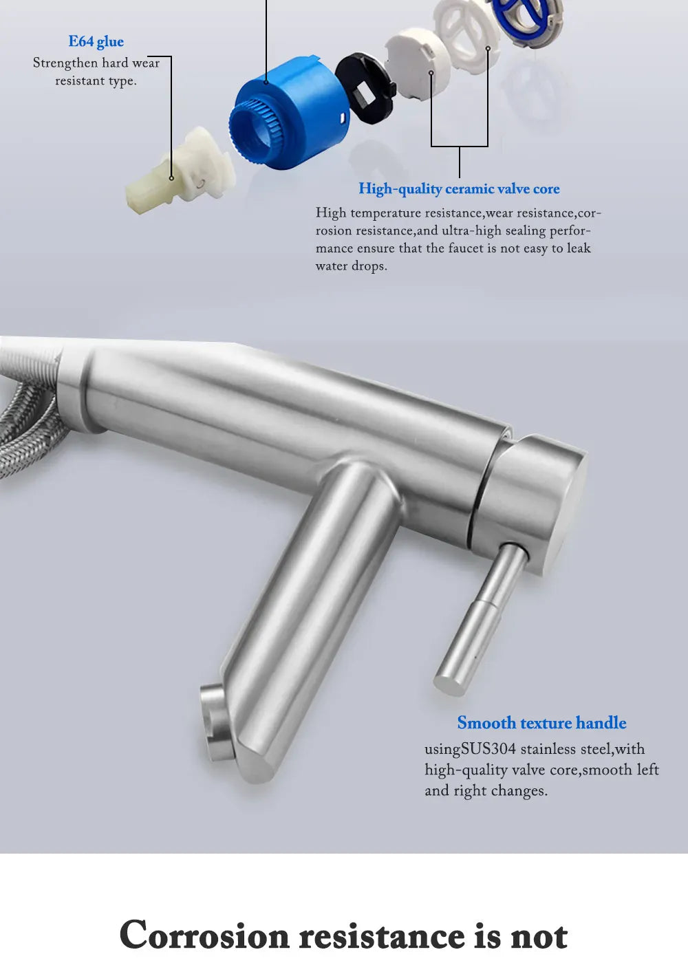 Basin Sink Bathroom Faucet Deck Mounted Hot Cold Water Basin Mixer Taps Matte Black Lavatory Sink Tap Crane（hose not  include）