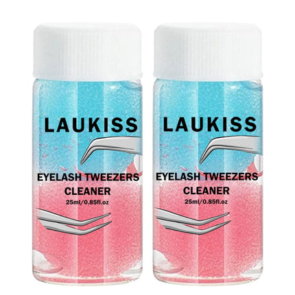 Nettoyant Professionnel pour Pinces à Cils 25 ml – Dissolvant de Colle pour Extensions de Cils avec Éponge Nettoyante | Outil Réutilisable pour Esthéticiennes & Usage Personnel – LAUKISS