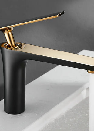 All Copper Black Gold Basin Faucet Sink Faucet Hot and Cold Faucet White Heightened Bathroom Faucet  Bathroom Faucet
