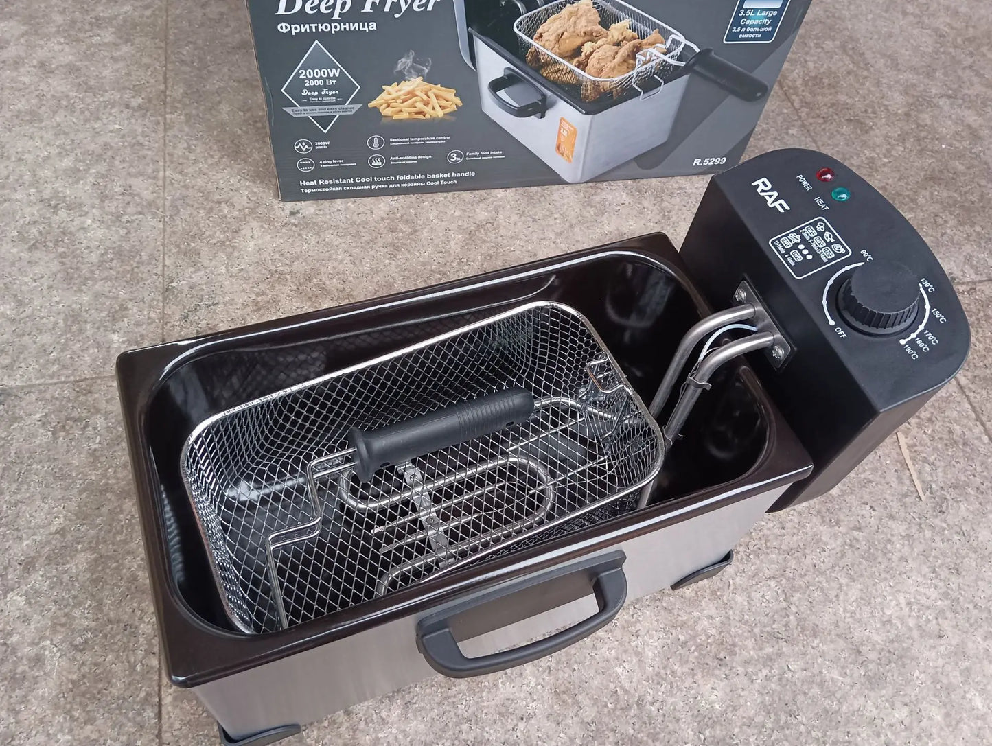 110V220V Electric Deep Fryer 2.5L French Frie Machine Oil Hot Pot Fried Chicken Grill Adjustable Thermostat Oven