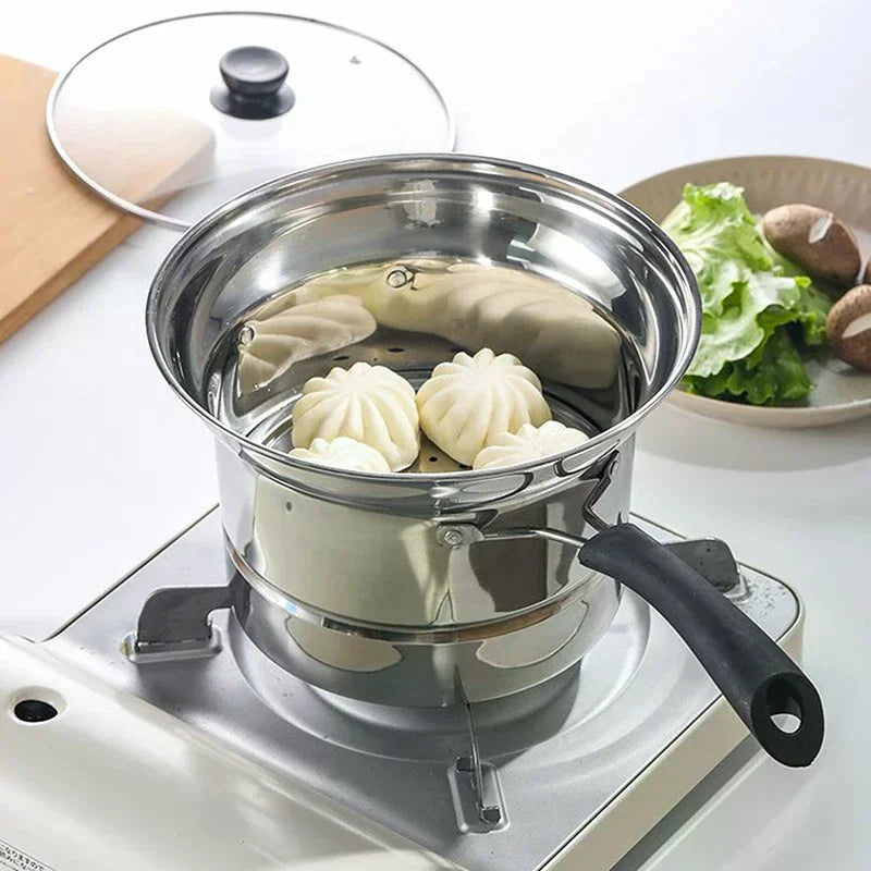 Stainless Steel Fryer Pot With Strainer Basket And Handle Portable Multi-functional Deep Frying Pot For French Fries Seafood