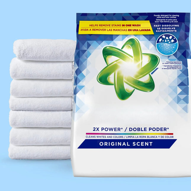 3-Pack Powder Laundry Detergent, Original Scent 35 oz per Box for 22 Loads, HE Compatible & Stain Fighting