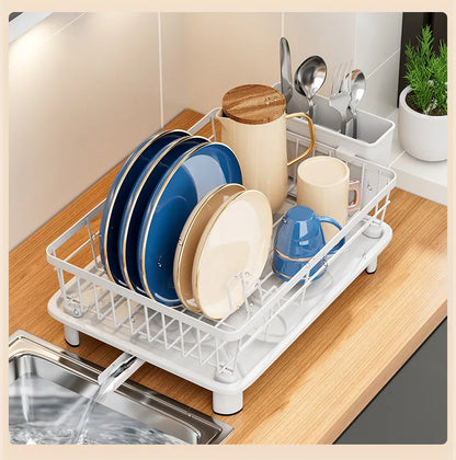 Kitchen Dish Rack, Small Volume Bowl and Plate Draining Rack, Sink, Multi-functional Tableware Draining Bowl Storage Box