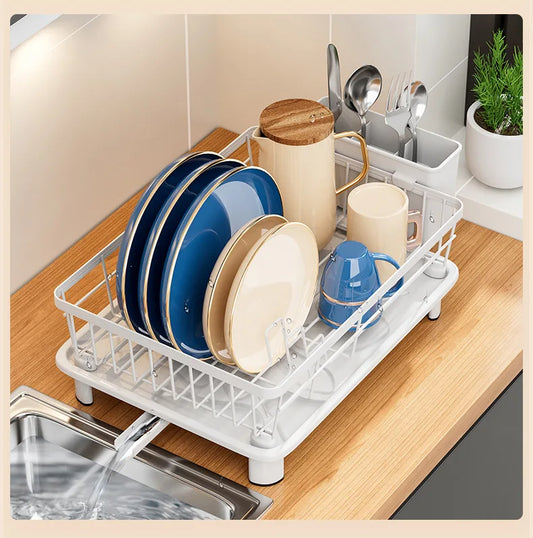 Kitchen Dish Rack, Small Volume Bowl and Plate Draining Rack, Sink, Multi-functional Tableware Draining Bowl Storage Box