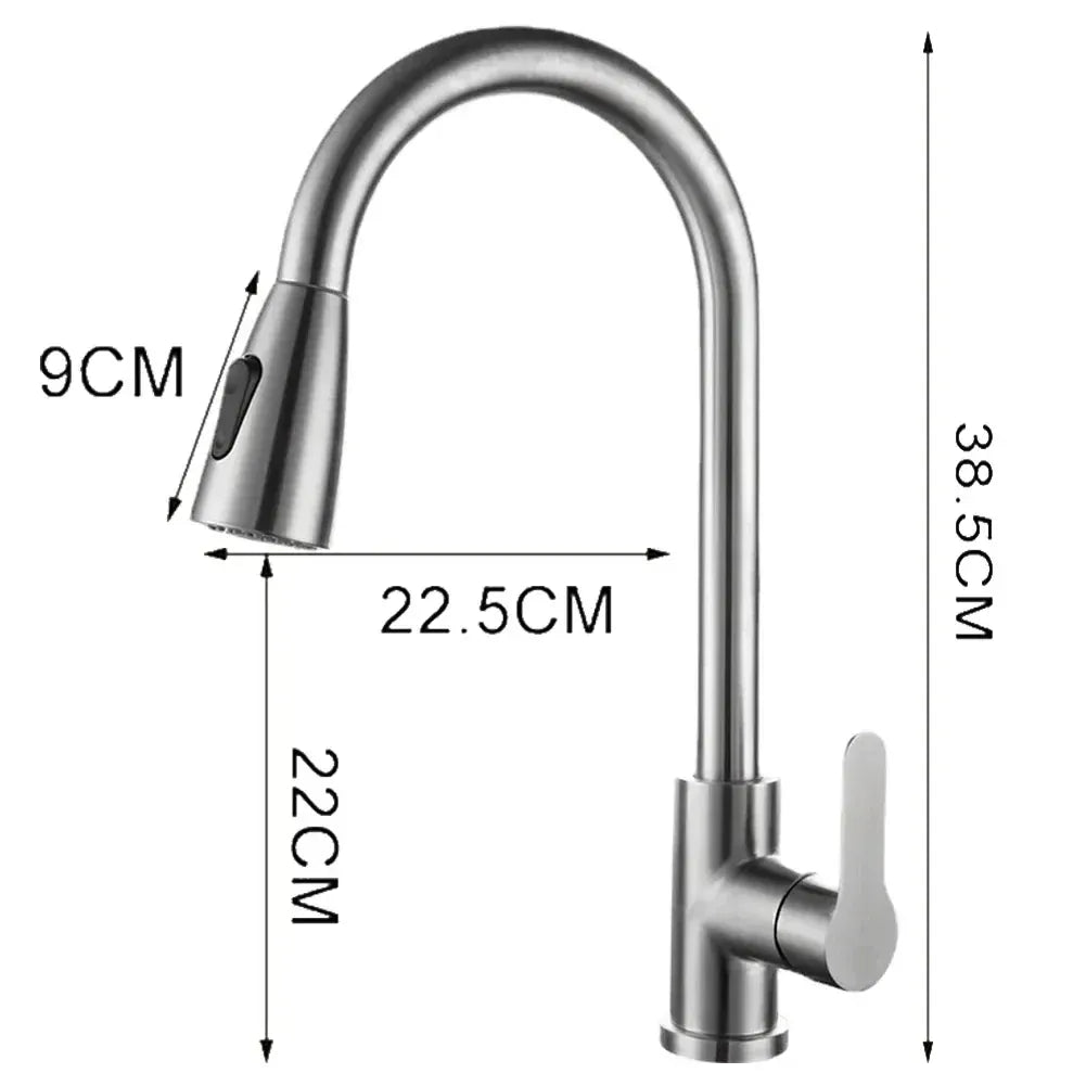 2025 NEW Kitchen Vegetable Wash Tank Stainless Steel Basin Sink Rotatable Hot  Cold Pull-Out Extendable Faucet Vegetable Wash
