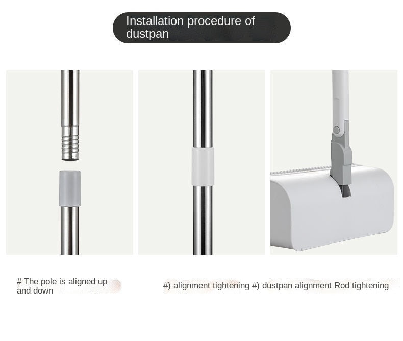 Broom and Scoop Set Folding Dustpan High-end Bathroom Water Wiper To Sweep Magic Brush Garbage Squeegee Home Cleaning Products