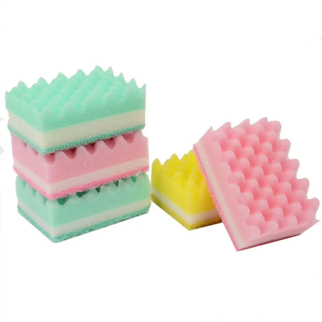 Éponge de nettoyage pour la cuisine, colorée et élégante, Lot de 5 - E-menage
