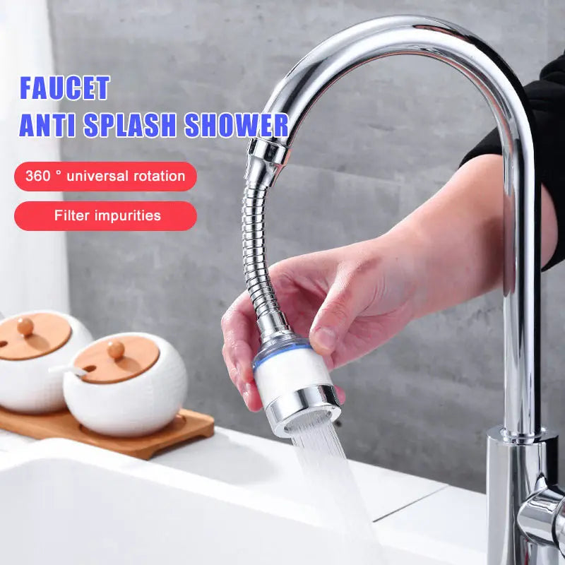 Kitchen Faucet Filter 360° Household Water Purifier Third Gear Universally Anti Splash Shower Head Tap-water PP Cotton Filter