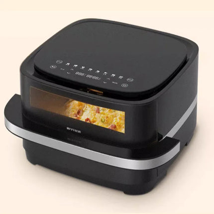 Friteuse à air chaud, nouvelle machine à pizza pratique et grande capacité pour la maison, four électrique multifonction à affichage intelligent