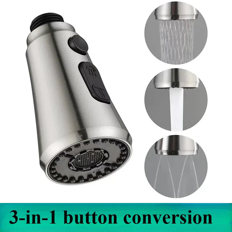 1/2PCS Kitchen Faucet Extender Sprayer Nozzle 3 Modes ABS Water Saving Bathroom Basin Sink Shower Spray Head for 1/2" Connection