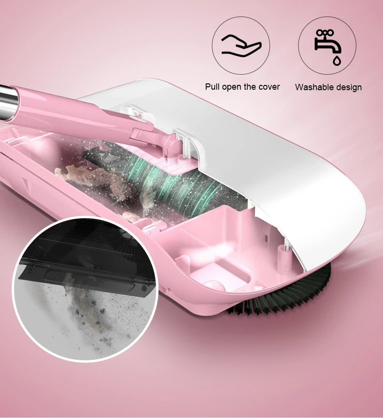 Combination of broom and mop Hand push type scoop Household broom and dustpan set Floor magic broom home cleaning Tools Sweeper