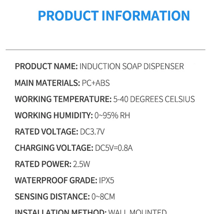 Distributeur de savon à détection automatique - E-menage