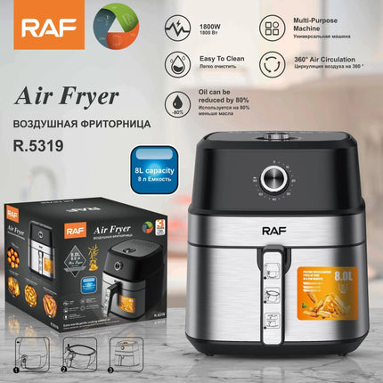 Multifunctional Large Capacity Electric Air Fryerr 8L Hot Air Fryer Ovens Without Oil Air Fryers