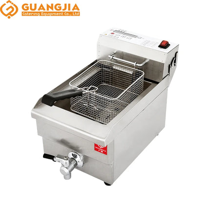 Fryer8L Automatic Commercial Deep Fryer With Oil Valve Counter Top Electric Restaurant Hotel Food Shop Home Use Good Price New