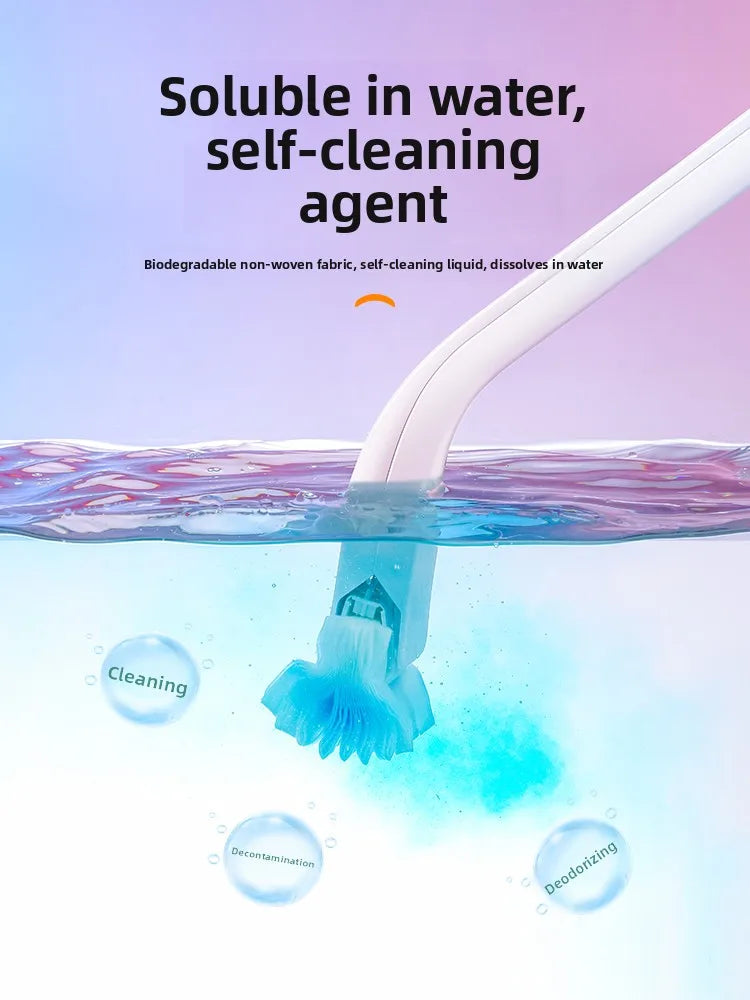 Disposable Toilet Bru with Built-In Cleaner Direct Fluable Head Household Personal Cleaning Tool Batoom Accories