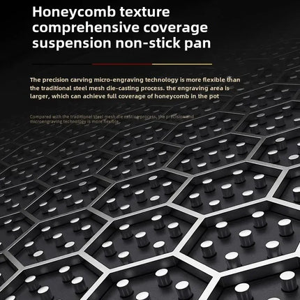 Poêle à frire en acier inoxydable antiadhésif, sans revêtement alvéolé, pour la cuisson des crêpes et autres préparations culinaires (gaz, induction, etc.).