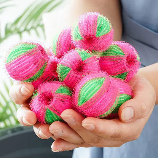 Boules à Linge Réutilisables Anti-Peluches et Anti-Cheveux – 6 ou 12 Pièces | Attrape-Poils pour Machine à Laver, Élimine la Fourrure, les Cheveux et les Peluches – Lavage Propre et Hygiénique