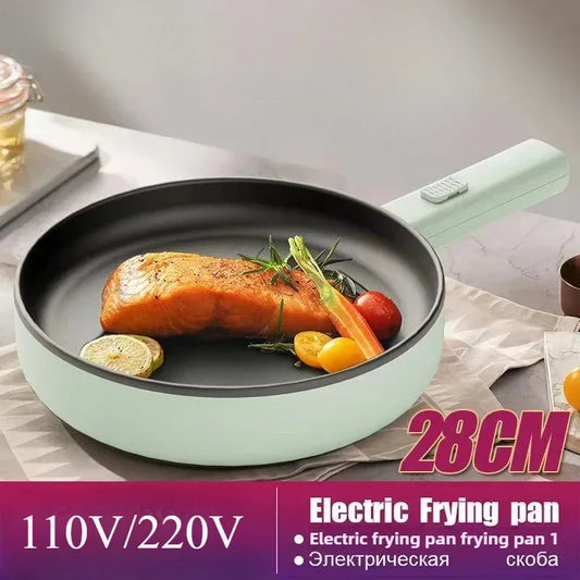 110V 220V Electric Frying Pan Household Mini Stir-frying Pot Electric Cooker Electric Cooking Pot Portable Hotpot