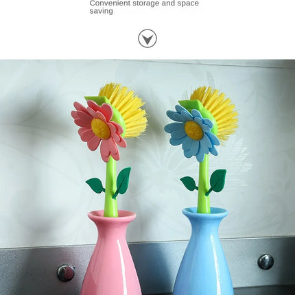 Brosse de nettoyage en forme de vase, pour évier, poêle,