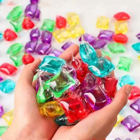 Capsules de Lessive en Gel Colorées x20 – Parfum Longue Durée, Antibactériennes & Écologiques – Détachant Puissant, Solubles dans l’Eau, Protection du Linge et des Couleurs