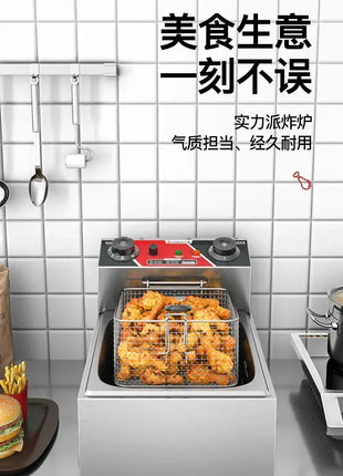 220V Fryer Electric Cookware for Kitchen Deep French Fries Commercial Fryers Frying Oil Cooker Timer Arfrai 10L Ar AF