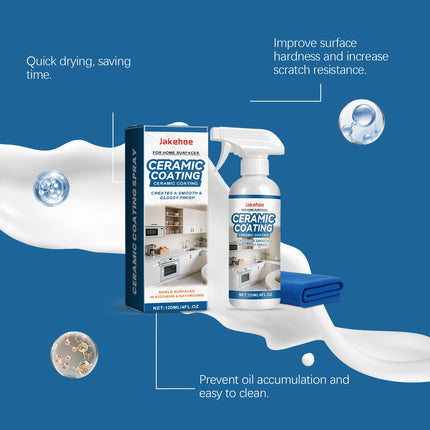 Kit de revêtement céramique en spray pour carrelage de cuisine et de salle de bain - E-menage