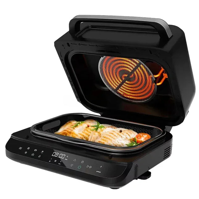 Friteuse à air chaud d'intérieur, grill, appareils de cuisine, fête, café, maison, cuisson sans huile, rôtissage à l'air chaud, cuisson au four, grillage, déshydratation, pizza