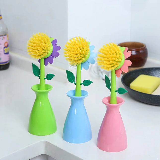 Brosse de nettoyage en forme de vase, pour évier, poêle,