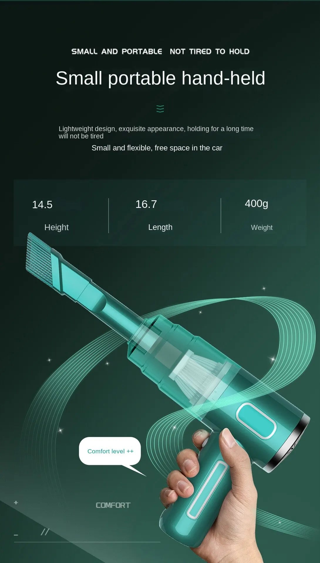 Car Cordless Vacuum Cleaner Portable Large Suction Household Cleaning Equipment Handheld Dust Collector Small Mini Dust Blower