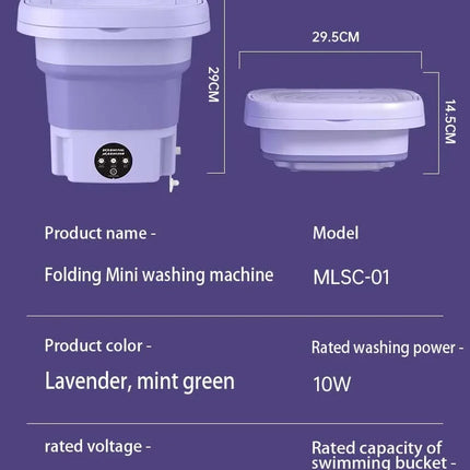 Machine à laver portable de 8 litres - E-menage