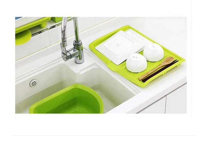 Égouttoir de cuisine en silicone, plateau égouttoir à vaisselle, grand égouttoir pour évier, organisateur de plan de travail, égouttoir pour vaisselle de cuisine