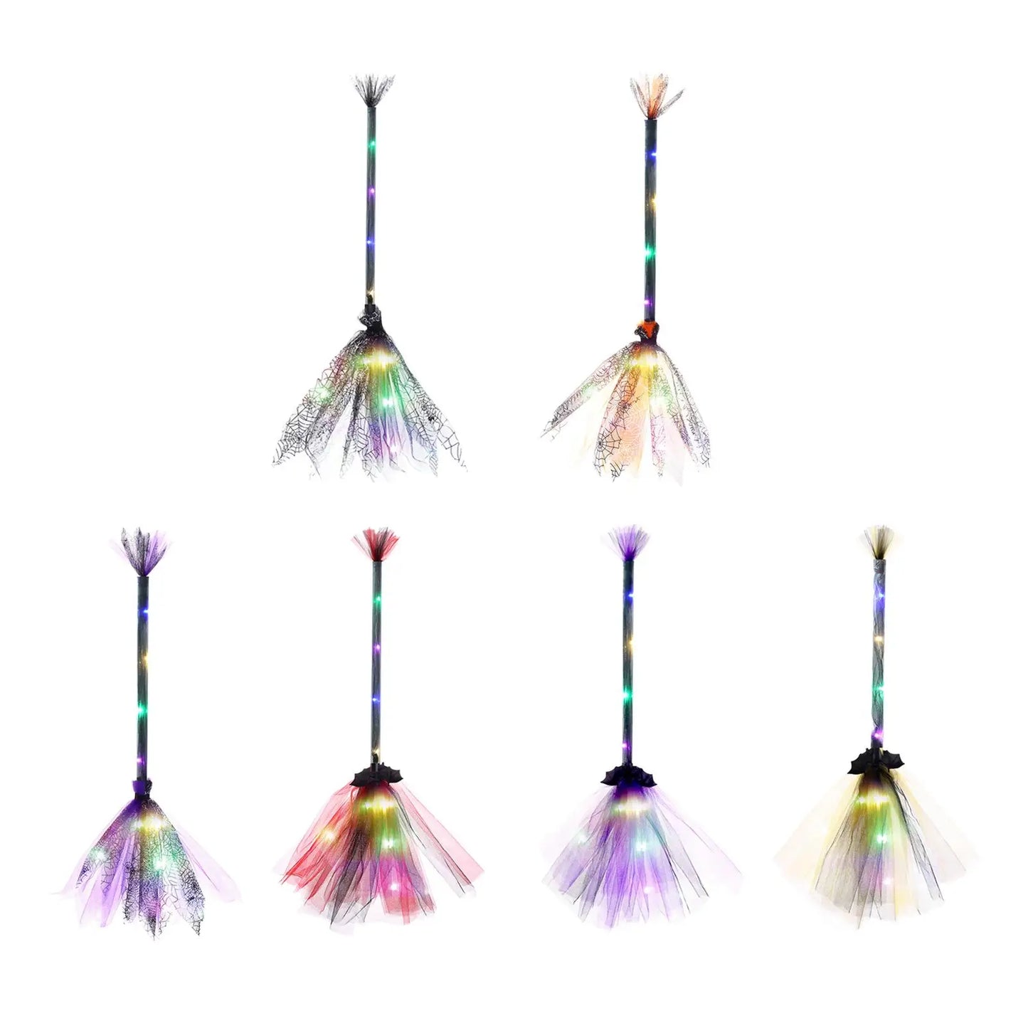 Enchanting LED Witch Broom – Magical Halloween Party Prop