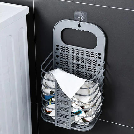 Panier à linge pliable, panier de rangement mural pour linge sale - E-menage